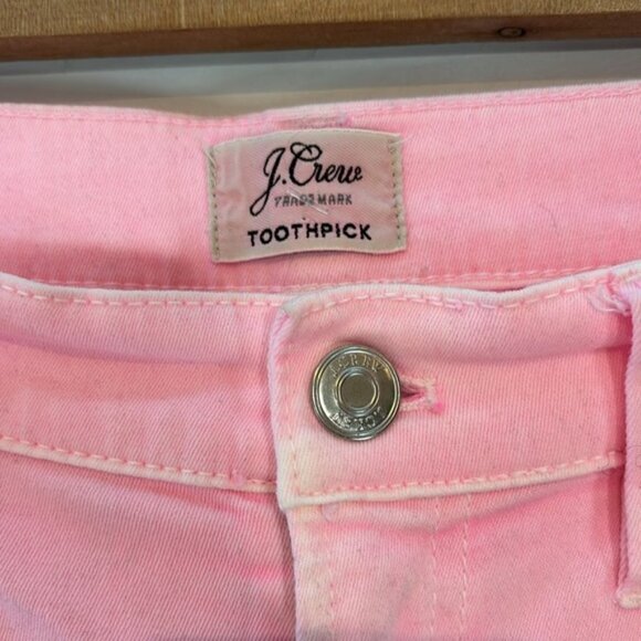 J.Crew bubblegum pink tooth pick skinny jeans size 29 - Picture 6 of 8